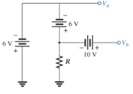 Determine the voltages Va and Vb for the networks below.
