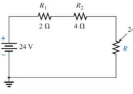 For the conditions specified in the figure, determine the unknown resistance R.